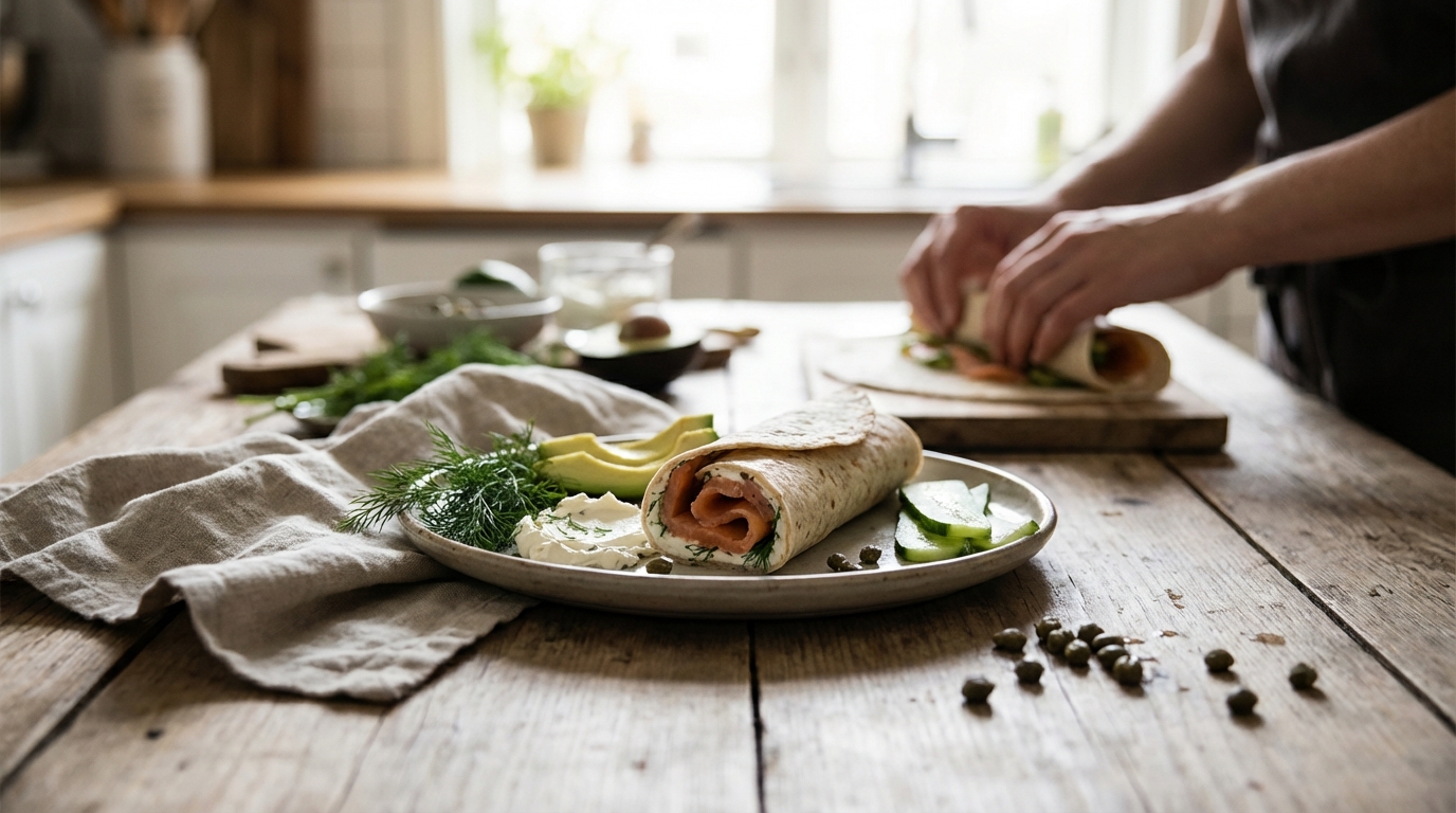 Découvrez la recette parfaite de wrap saumon