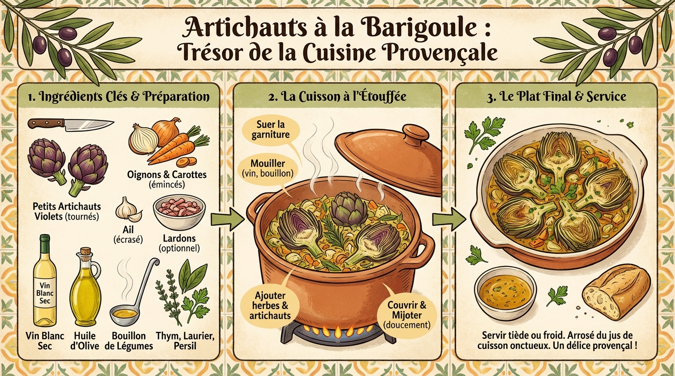 Découvrez l'artichaut à la barigoule : une recette provençale 1 Étapes de préparation
