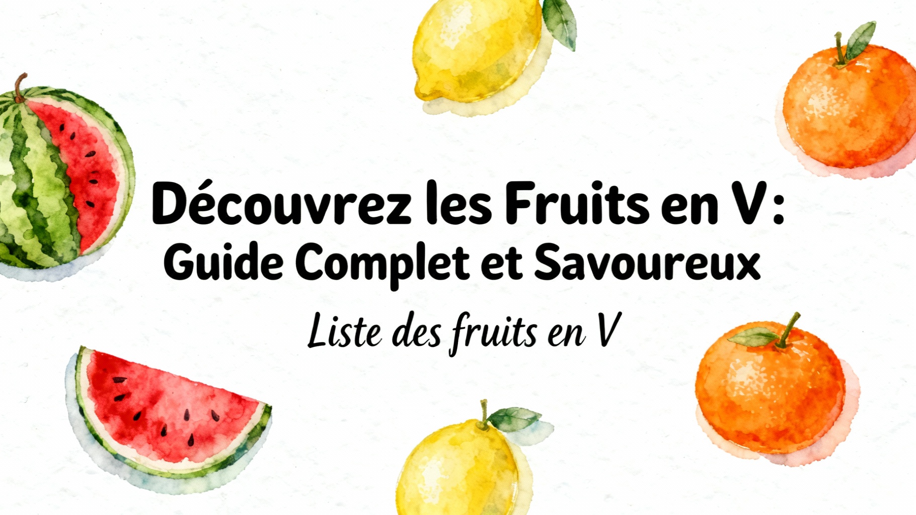 Liste des fruits en V