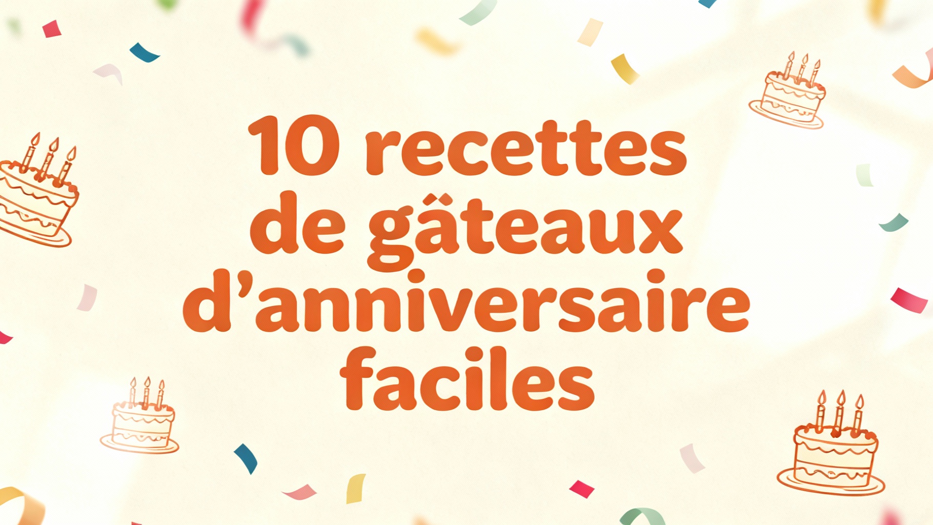 10 recettes de gâteaux d'anniversaire faciles