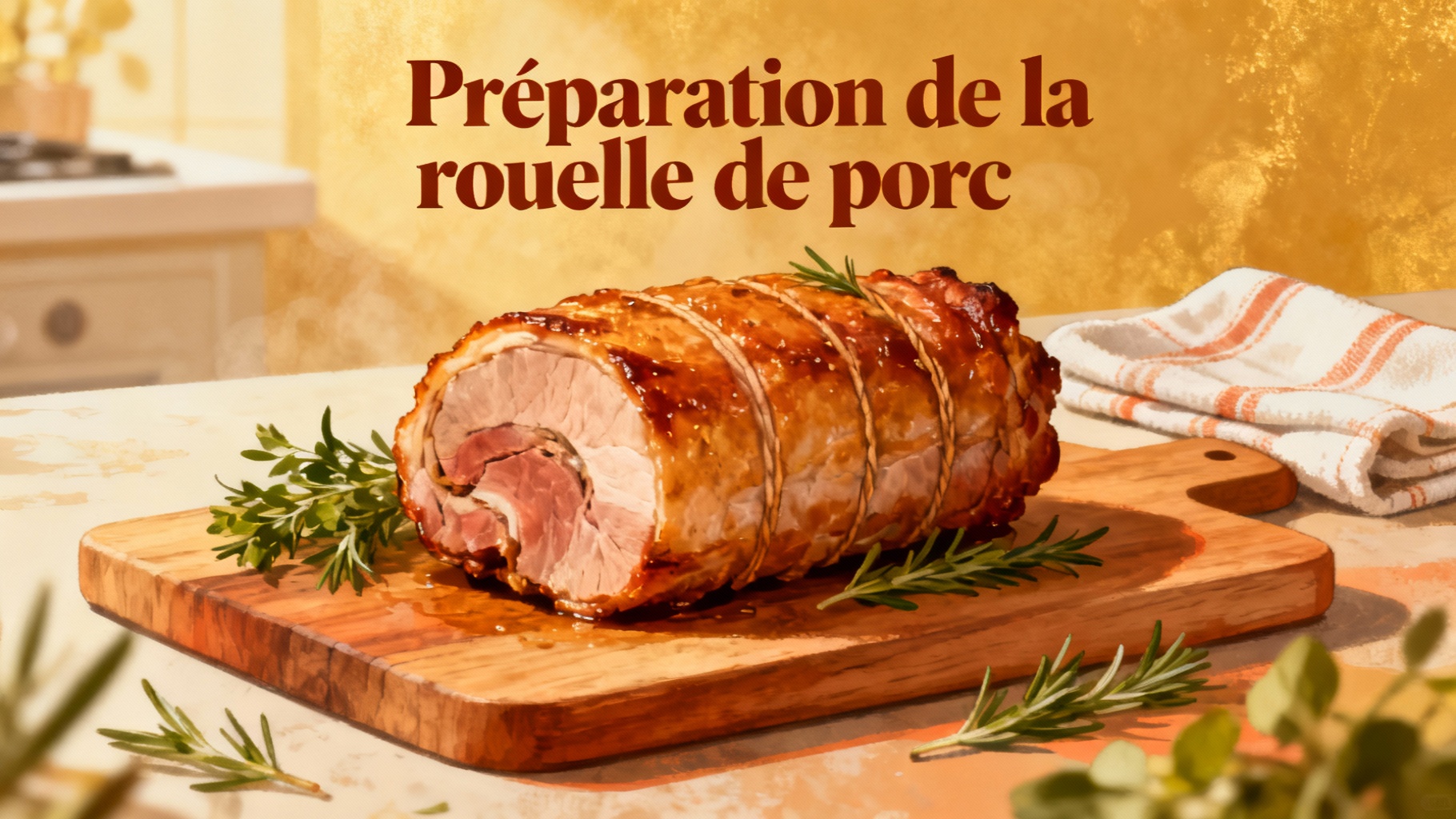 Préparation de la rouelle de porc