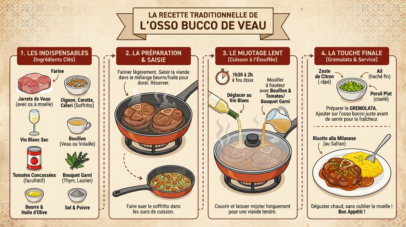La recette osso bucco de veau traditionnel révélée 1 Étapes de préparation