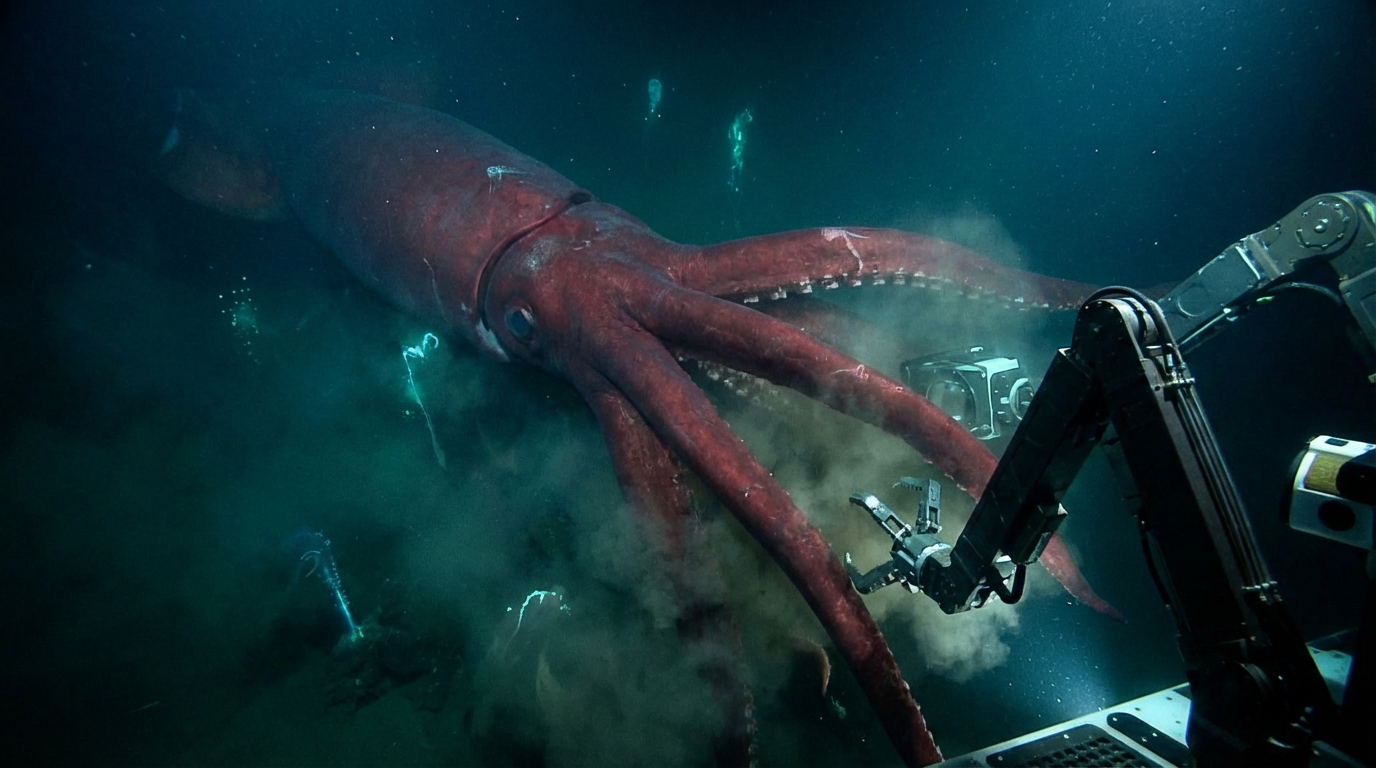 Le calmar géant de 49 mètres : un mystère des profondeurs