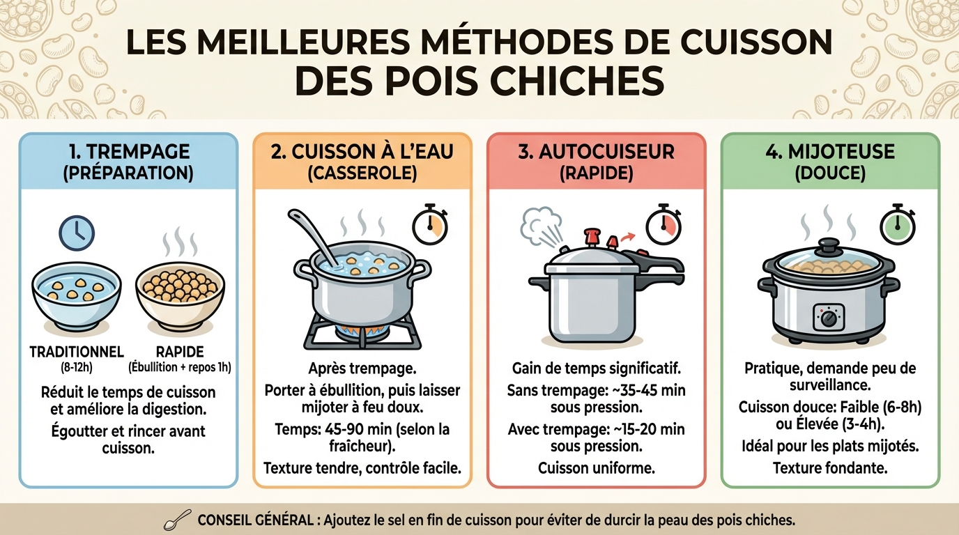 Les meilleures méthodes de cuisson des pois chiches 1 Conseils pour une cuisson réussie