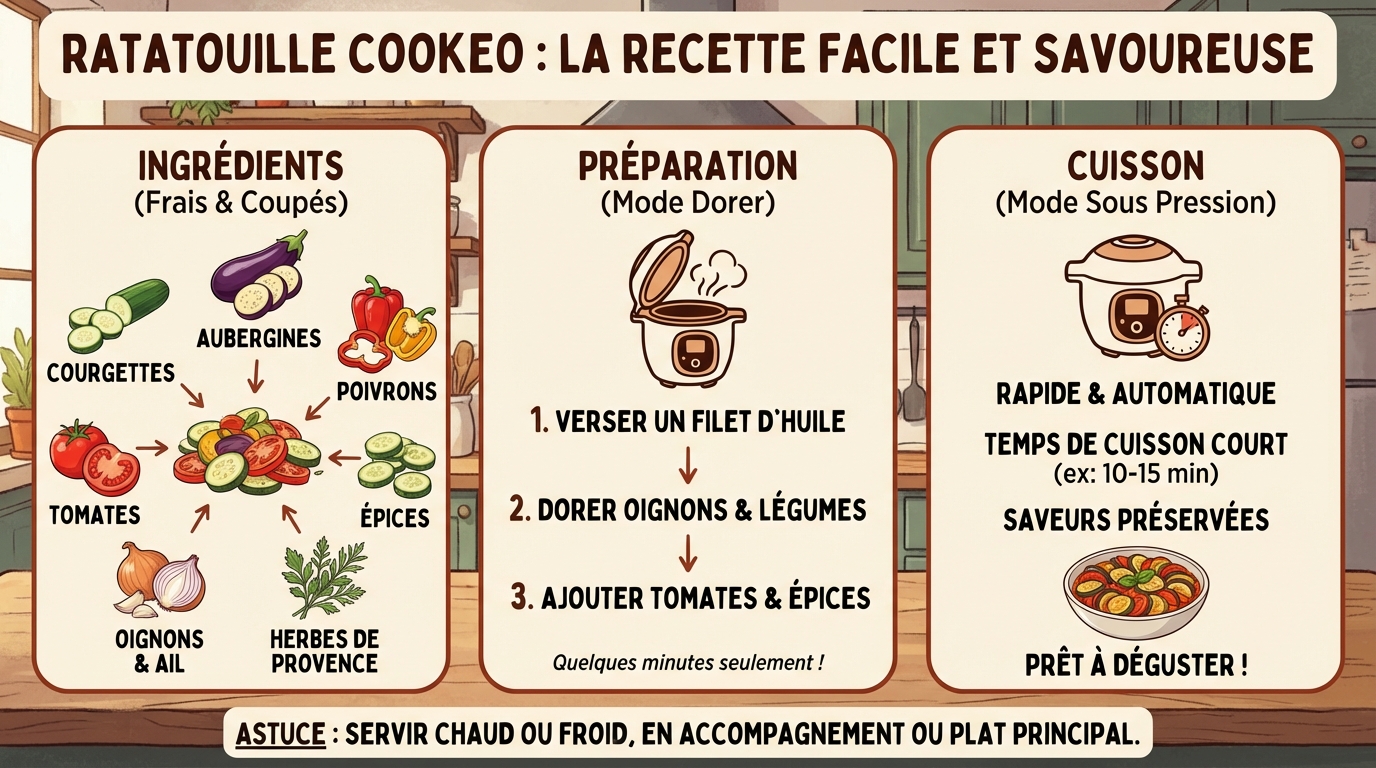 Ratatouille cookeo : la recette facile et savoureuse 1 Étapes de préparation