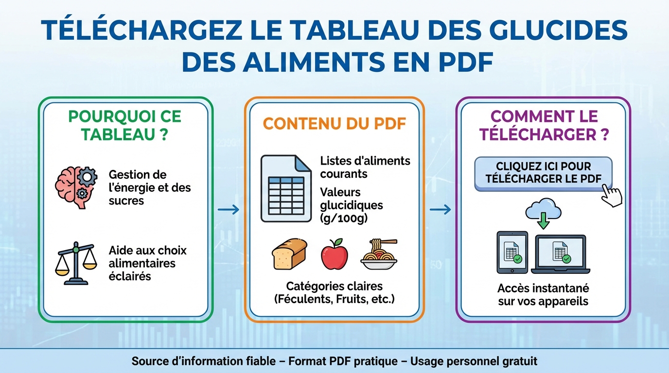Téléchargez le tableau des glucides des aliments en PDF 1 Pourquoi connaître les glucides ?