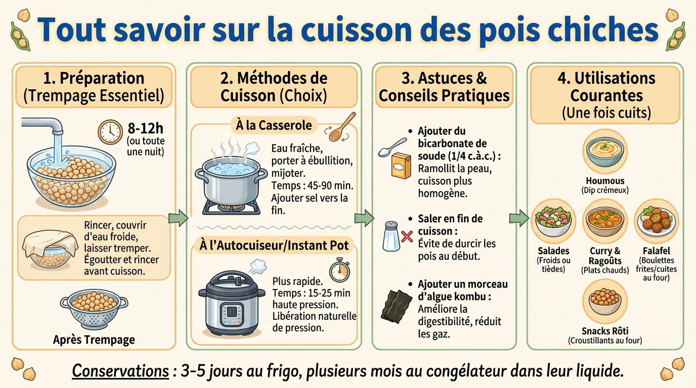Tout savoir sur la cuisson des pois chiches 1 Conseils pour réussir la cuisson