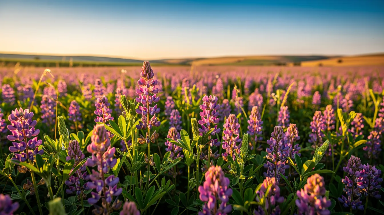 Champ de lentilles en fleurs : un spectacle naturel à ne pas manquer