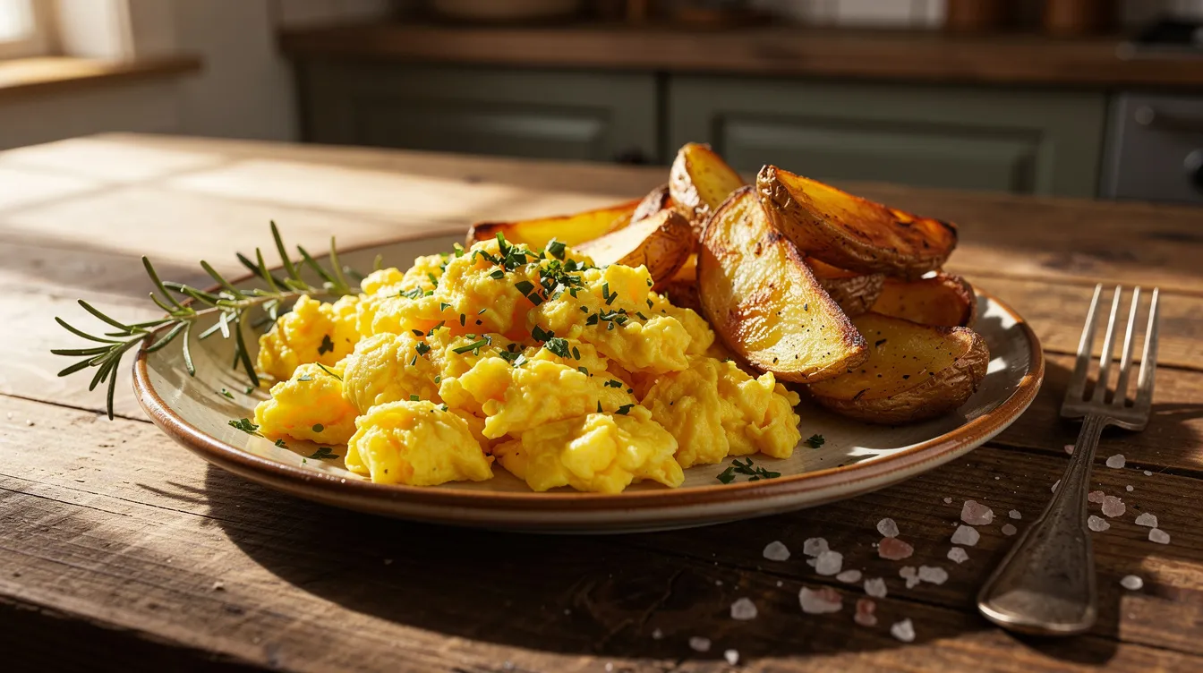 Recette savoureuse d'œufs et pommes de terre