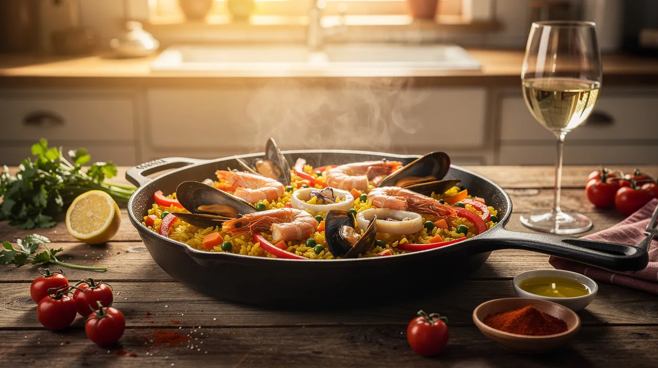 Recette paella fruits de mer surgelés : un délice facile à préparer